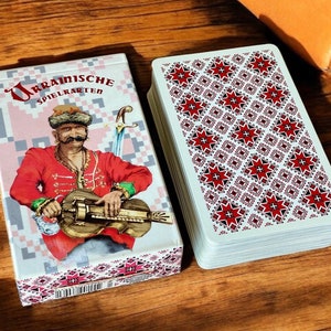 Cartas de jogar colecionáveis ucranianas tamanho grande 54 cartas conjunto de baralho presente da Ucrânia
