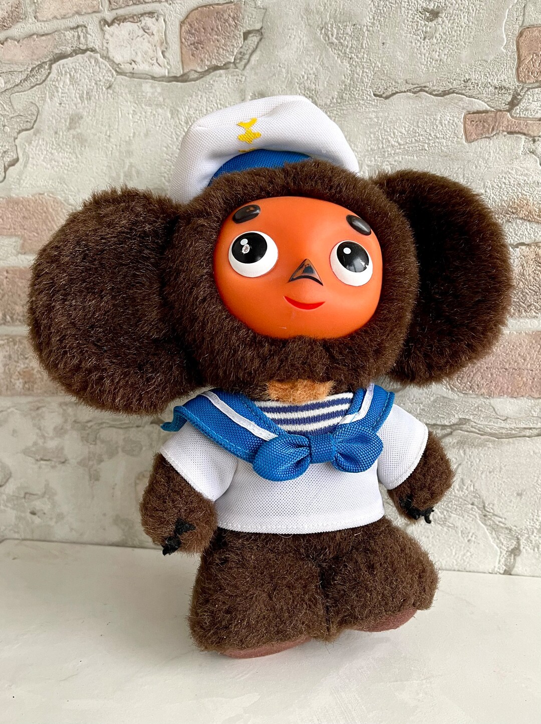 Фигурка матроса Чебурашки 22 см винтажная советская плюшевая игрушка ...