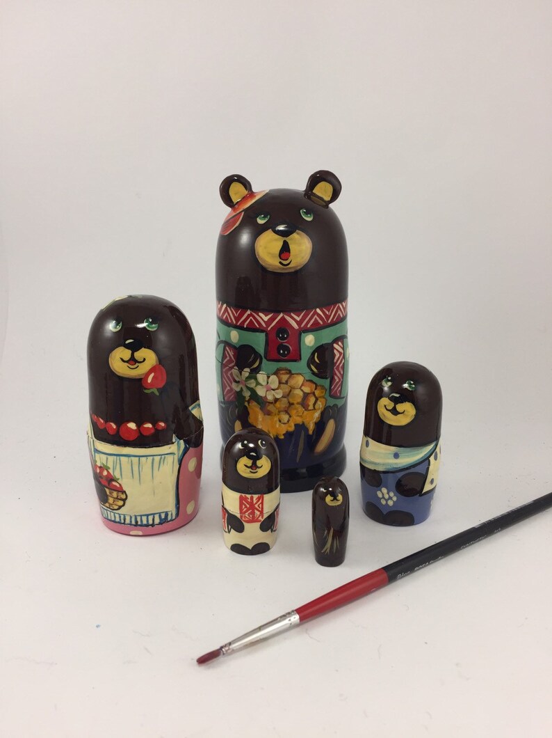 polar bear matryoshka nesting dolls