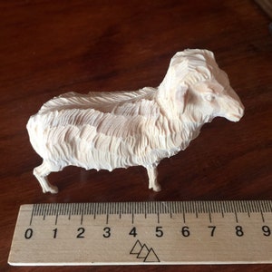 Hand Carved Wooden Figurine,Sheep in Lime Wood , Mutton,Handcrafted Home Decor & Display image 7