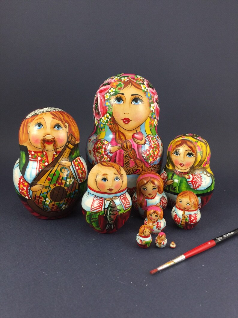 Nesting Doll Ukrainian Style 5710 pcs Ukrainians Etsy