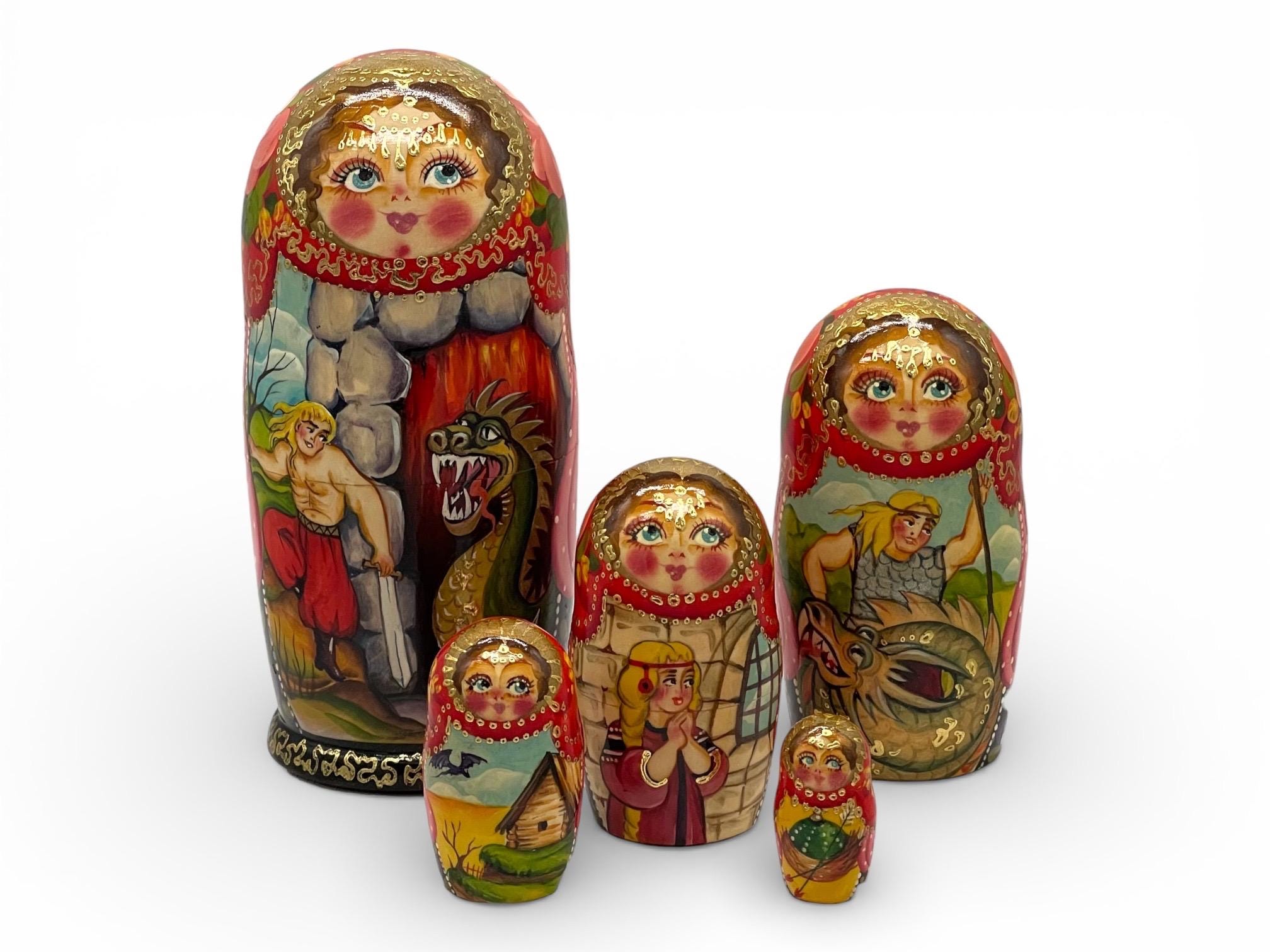 Matriochkas Russes Peintes à La Main - Par L'artiste Ckavorina - Russie