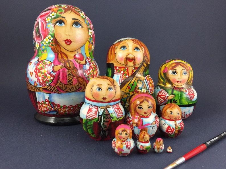 Nesting Doll Ukrainian Style 5710 pcs Ukrainians Etsy
