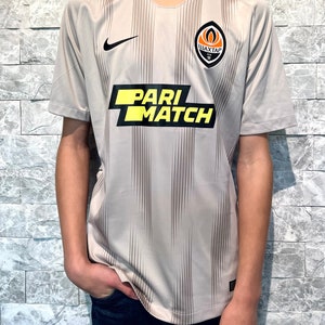 ムドリク・シャフタール - ウクライナ ヴィンテージ アウェイ サッカー クラブ グレー ジャージ、