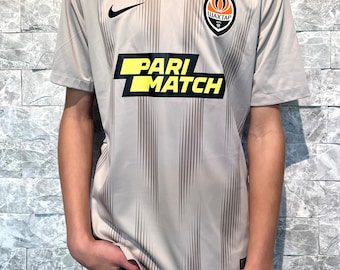 Mudryk Shakhtar- Ukrainian Vintage Away Football Soccer  Club Grey Jersey,