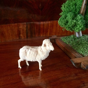 Hand Carved Wooden Figurine,Sheep in Lime Wood , Mutton,Handcrafted Home Decor & Display image 4