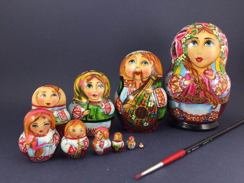 Nesting Doll Ukrainian Style 5710 pcs Ukrainians Etsy