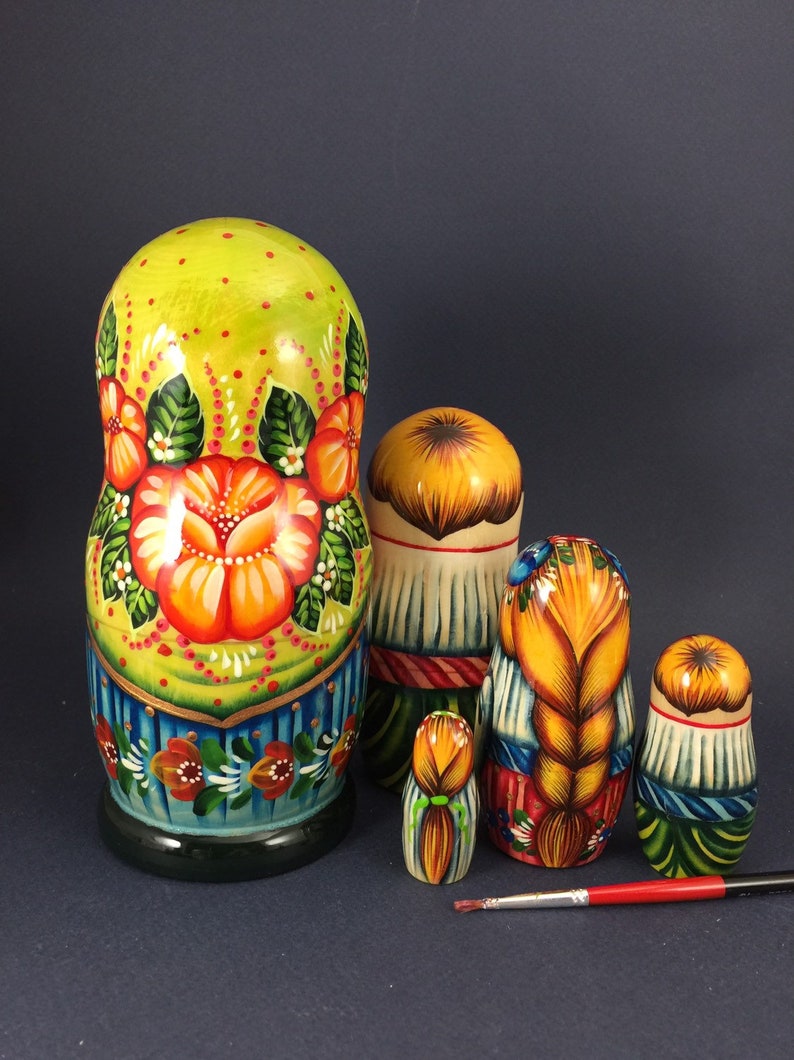 Nesting Doll ukrainian Family 67 5 Pcs ukrainian Etsy