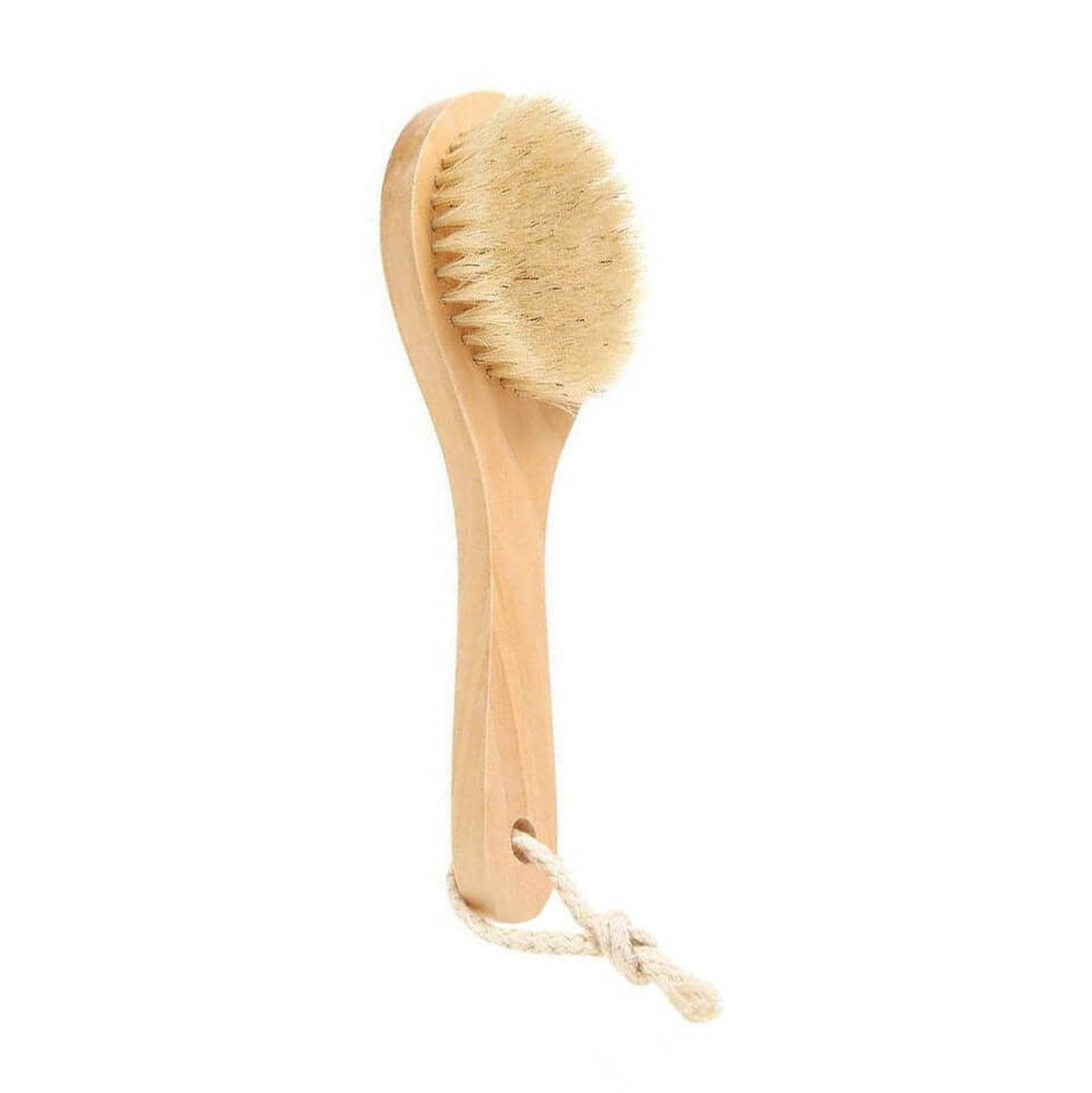 Round Wooden Bath Brush FREE SHIPPING Natural Bristle Small Etsy