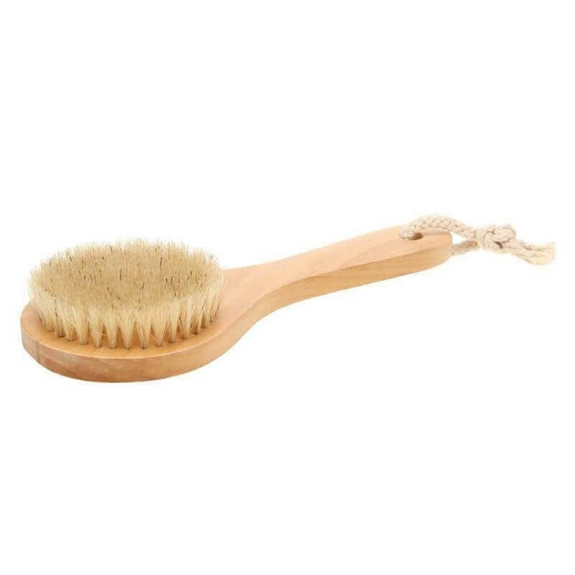 Round Wooden Bath Brush FREE SHIPPING Natural Bristle Small Etsy