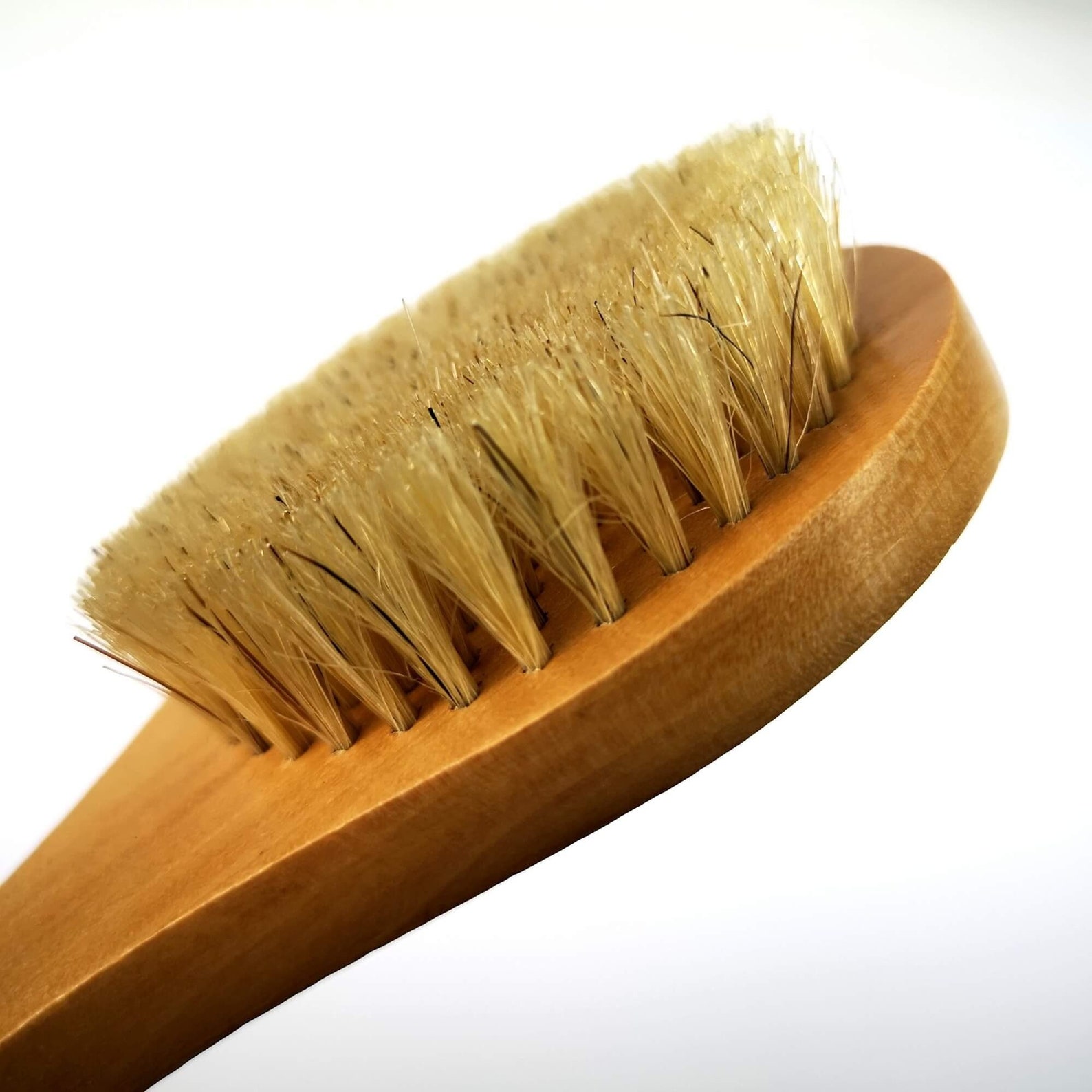 Round Wooden Bath Brush FREE SHIPPING Natural Bristle Small | Etsy