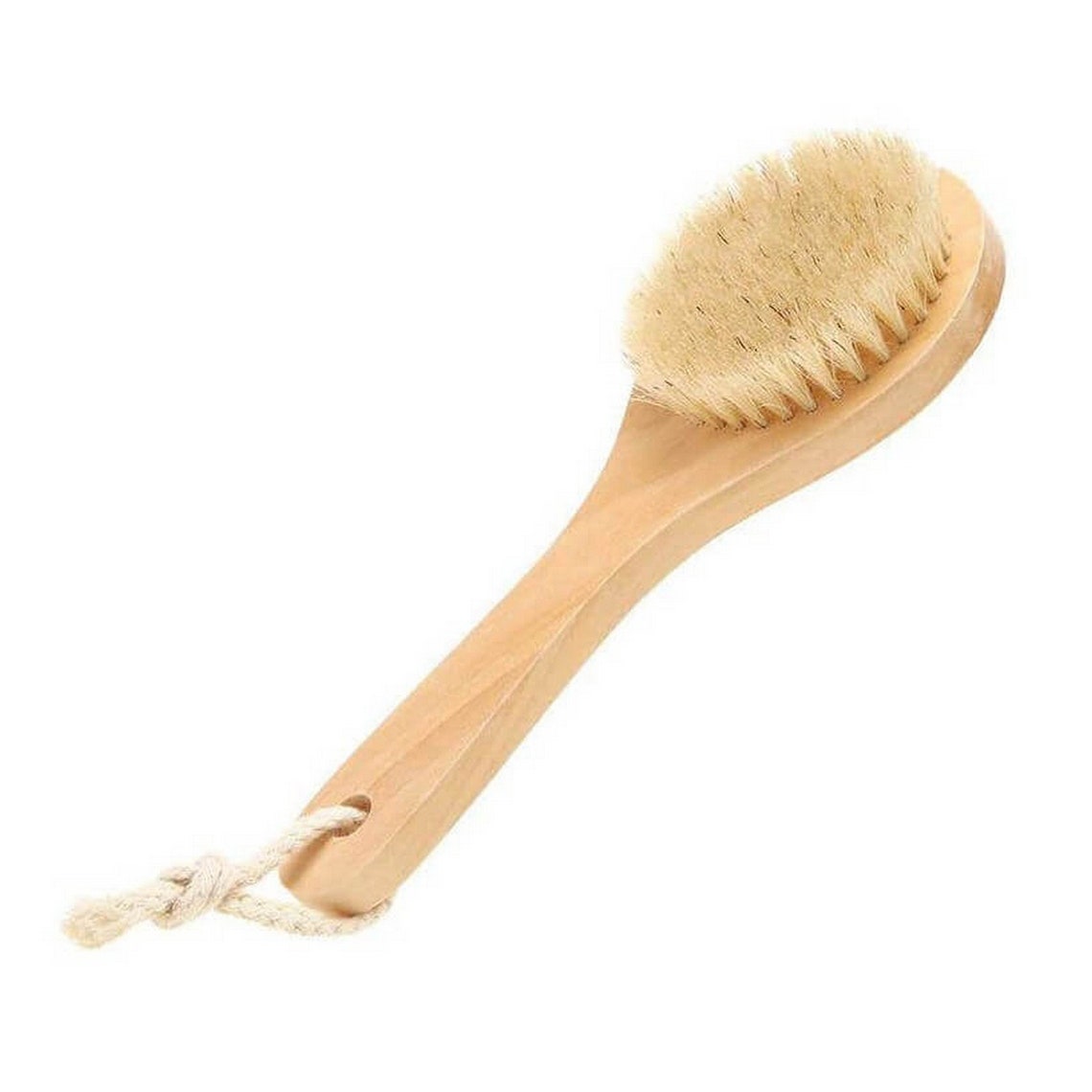 Round Wooden Bath Brush FREE SHIPPING Natural Bristle Small | Etsy