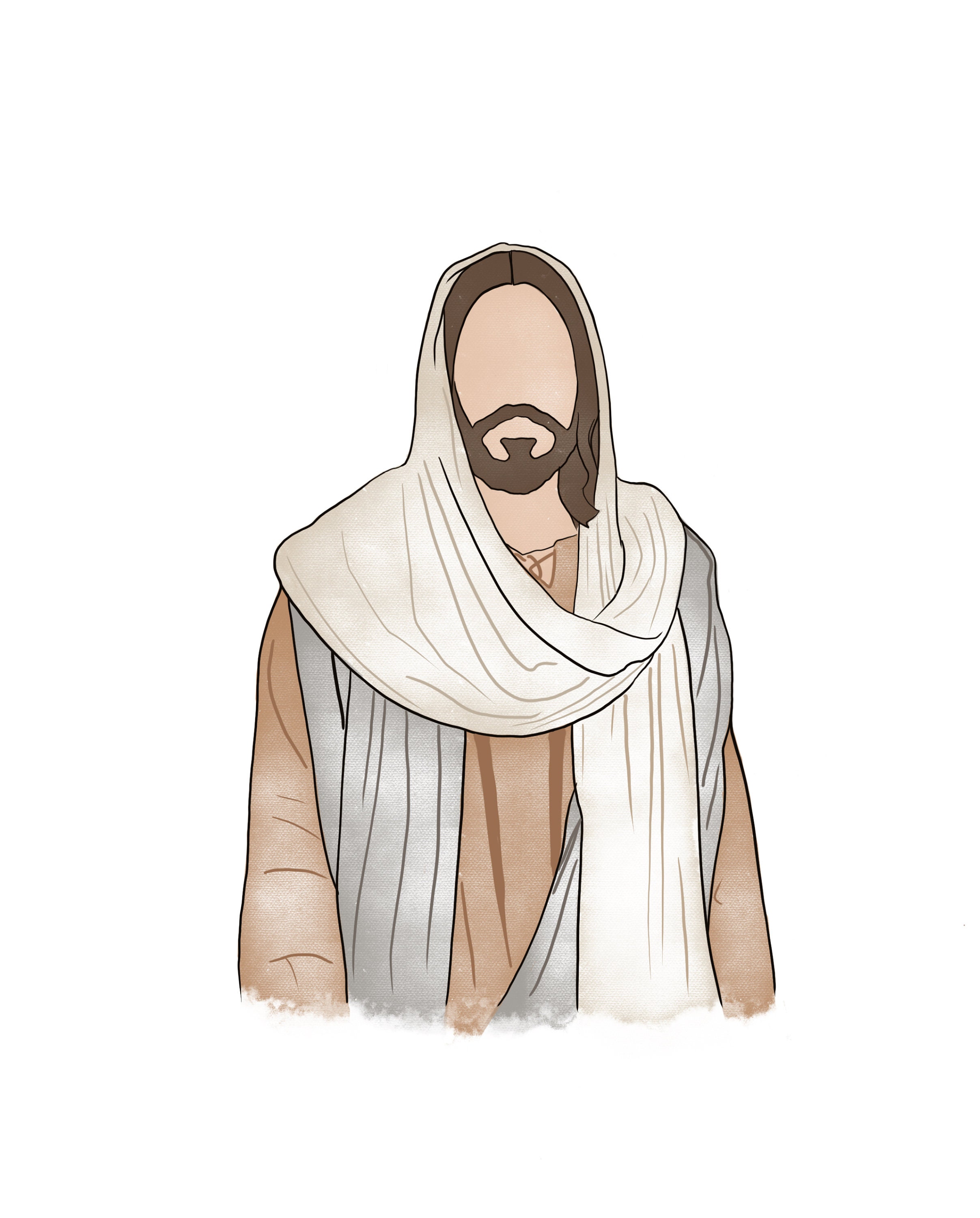 DIGITAL Jesús el Cristo acuarela, imagen de Jesús, descarga digital