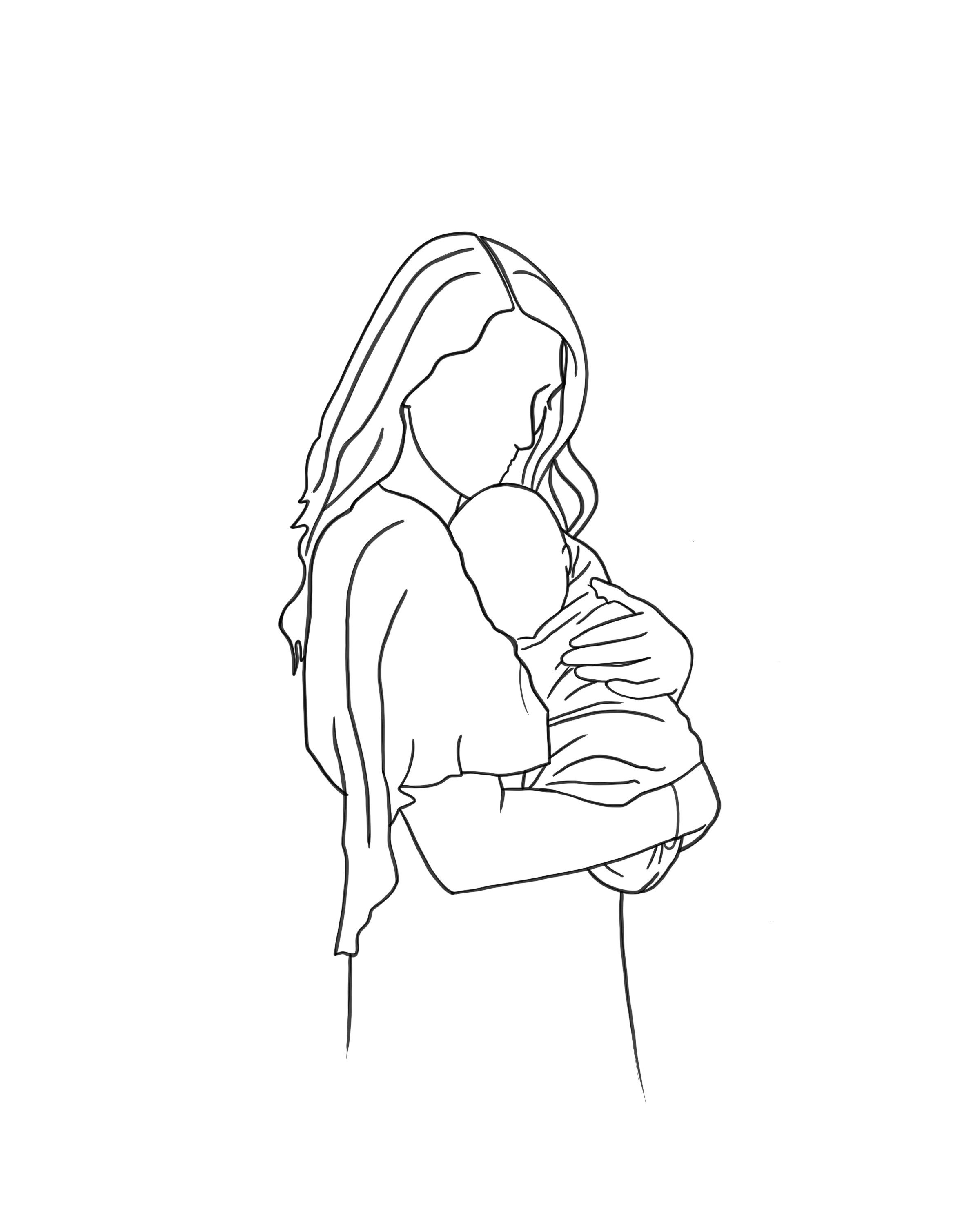 Mothers Day Print nursery print mom and baby mother | Etsy
