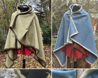Viking clothing, medieval clothing, rectangular coat, camp blanket, LARP, reenactment