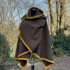 Manteau rectangulaire, vêtement médiéval viking, reconstitution, haut Moyen Âge, GN, couverture en laine