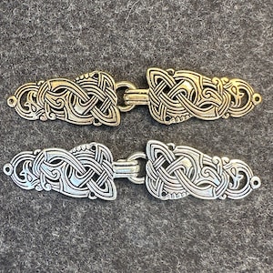 Garment hook Lindwurm, medieval jewelry, Viking jewelry, reenactment, medieval clothing, LARP, historical