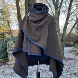 Rectangular coat made of *UNDYED, NATURALLY COLORED virgin wool* Medieval clothing, reenactment, Viking clothing, LARP