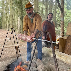 Large tripod, hand-forged, Viking camp, medieval, outdoor, reenactment, LARP