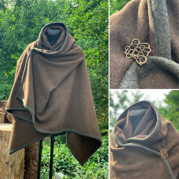 Rectangular coat made of *UNDYED VIRGIN WOOL *, medieval clothing, Viking clothing, reenactment, larp