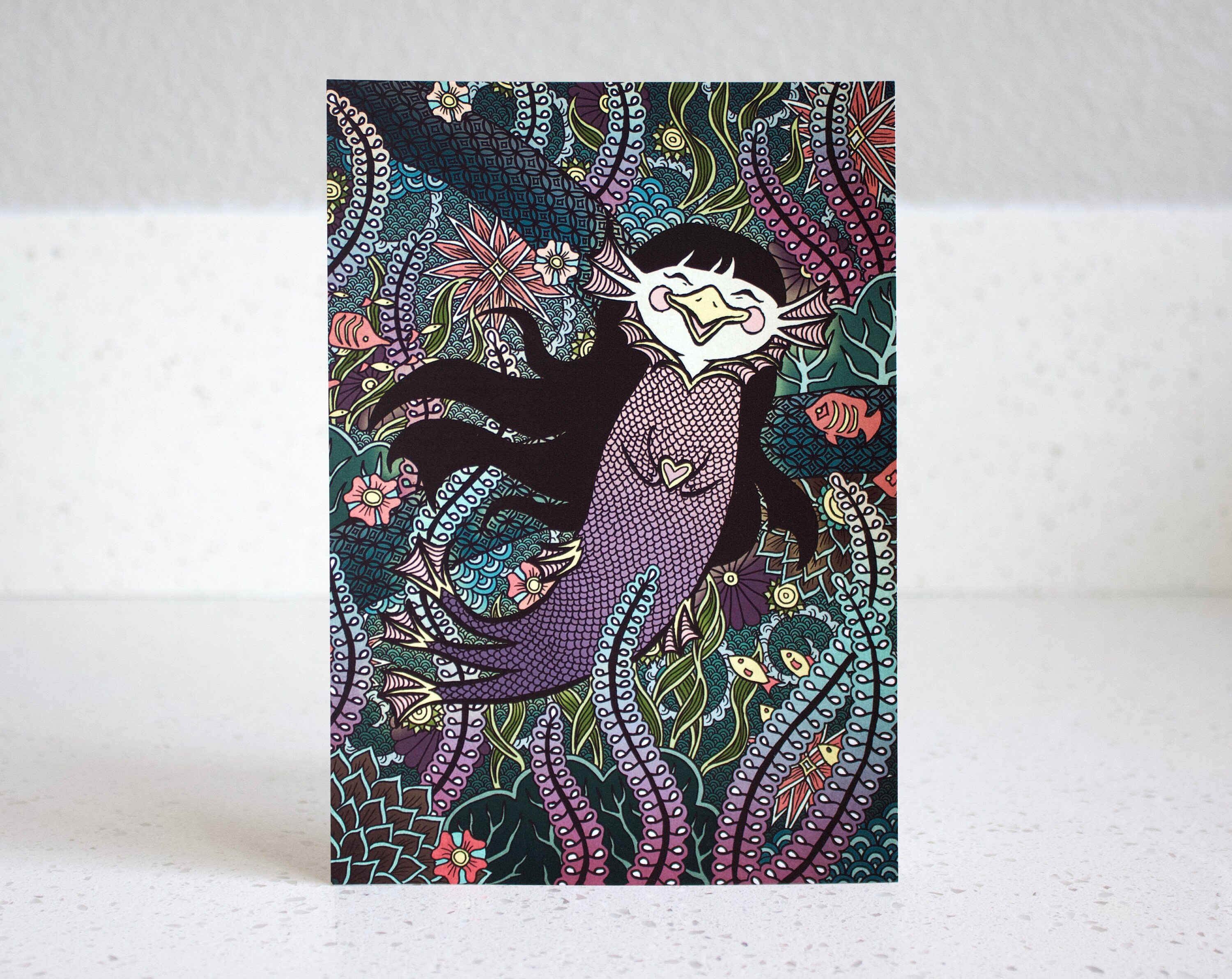 Cute Hari Onago Japanese Yokai Art Print Art Collectibles Prints Cute Hari Onago Japanese Yokai Art Print Art Collectibles Prints