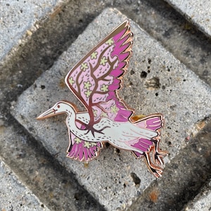 Heron Crane Tree Pin