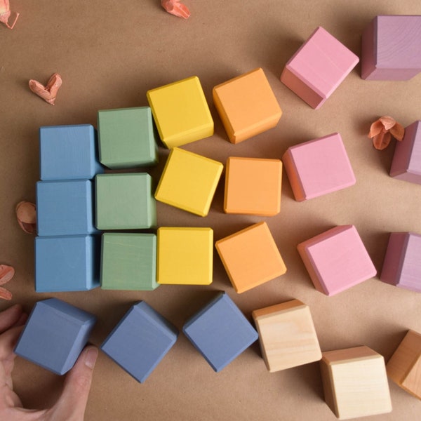 Pastel Baby Blocks Etsy