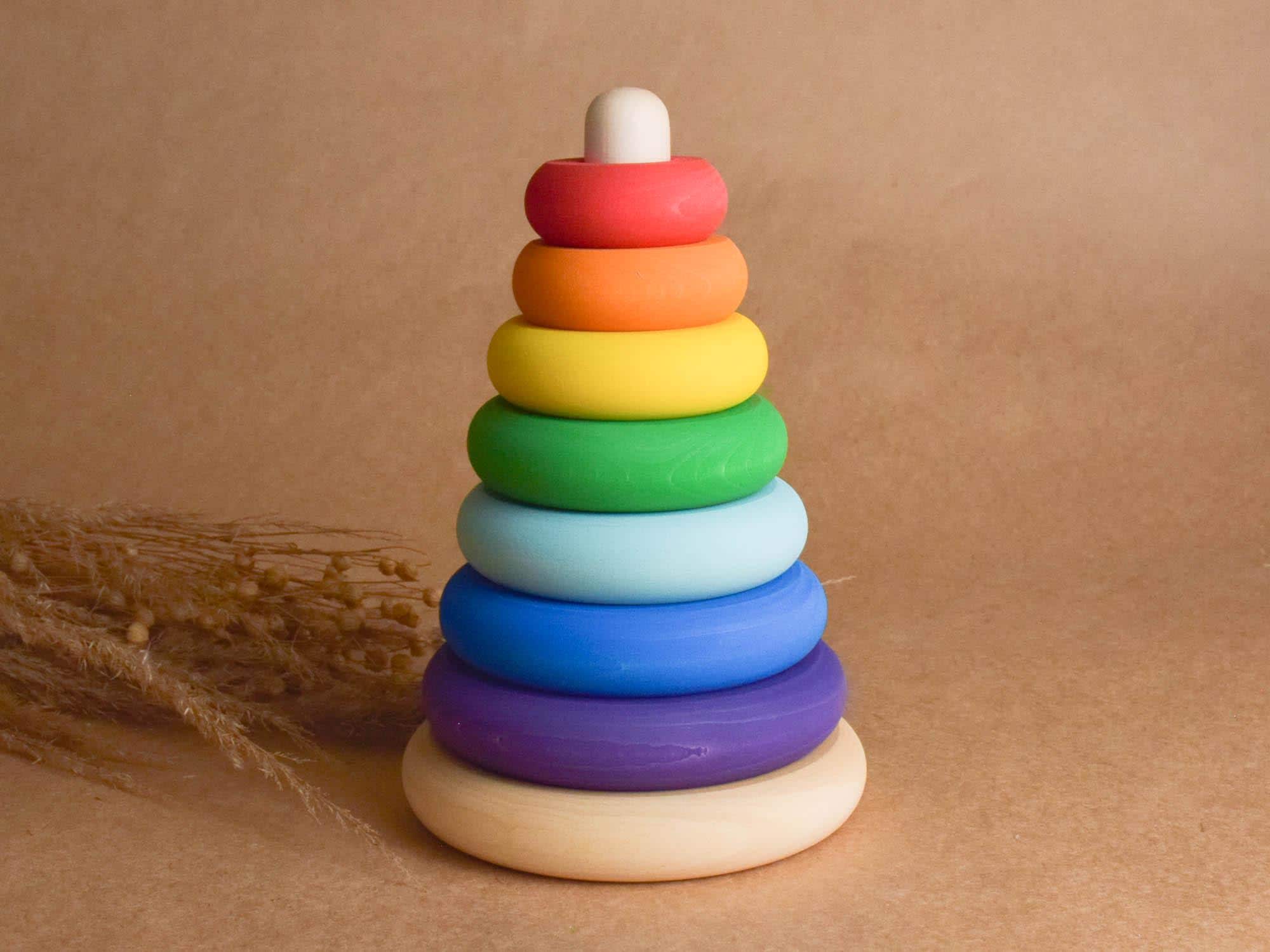 Juguetes Montessori De Madera 3 En 1 Para Niños De 1 A 3 Años – Clasificación De Colores Y Formas, Cuentas Magnéticas Y Discos