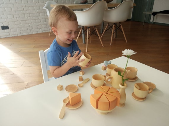 toy tea set wooden