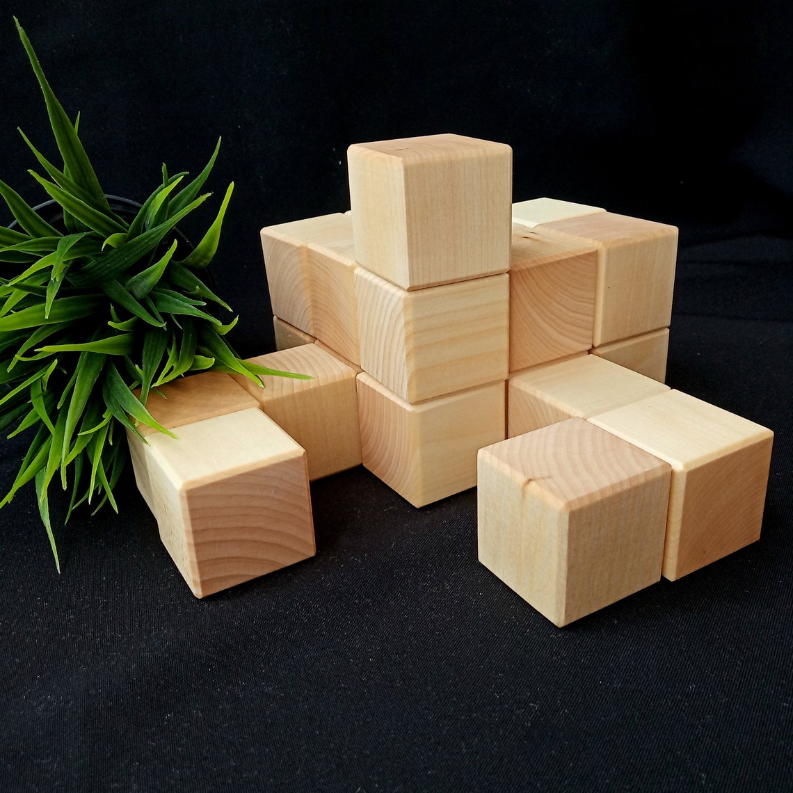 Wooden natural blocks for Kids BIG set of 24 pcs. Stacking Etsy