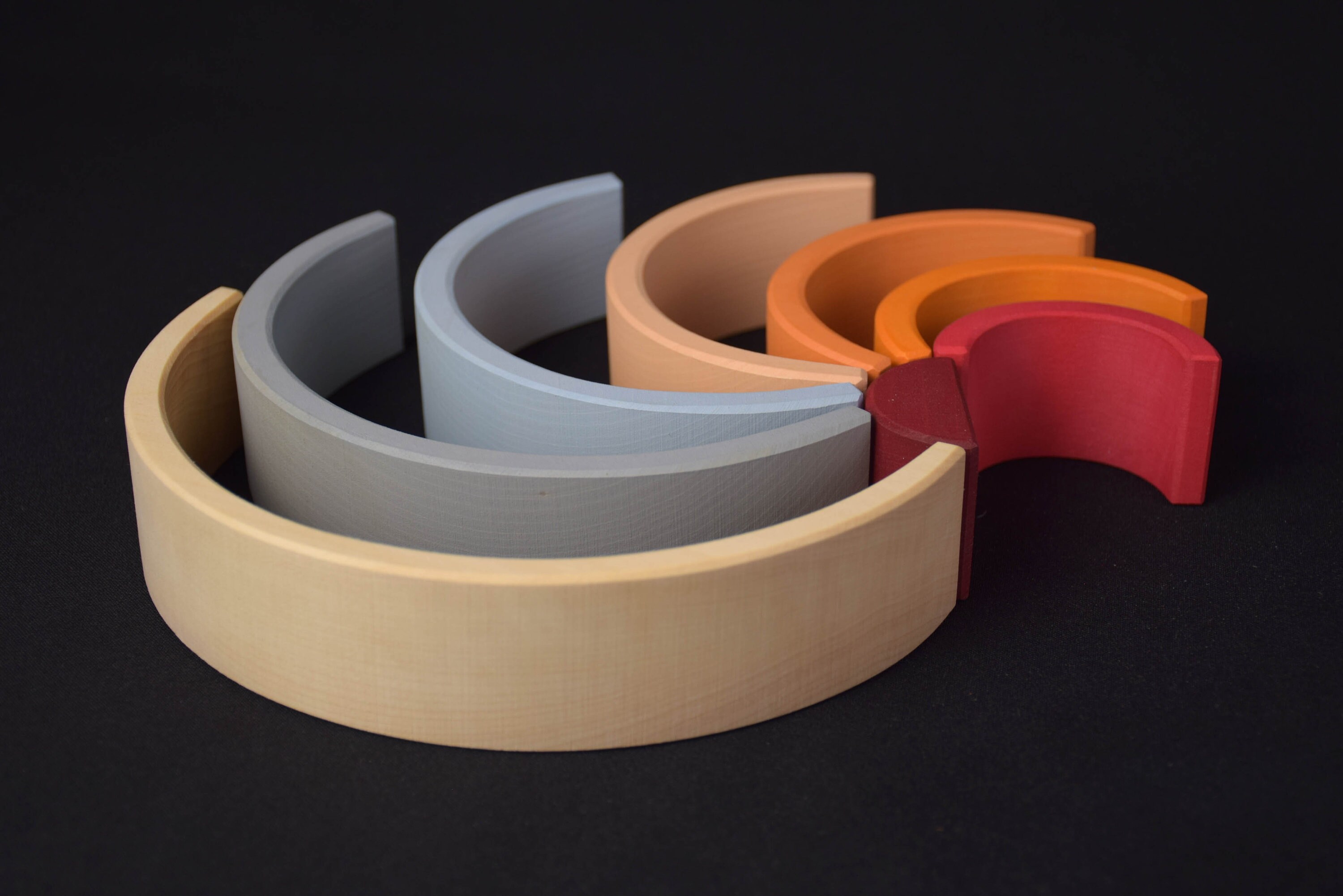 Juguete de apilamiento arco iris neutro de madera apilador | Etsy