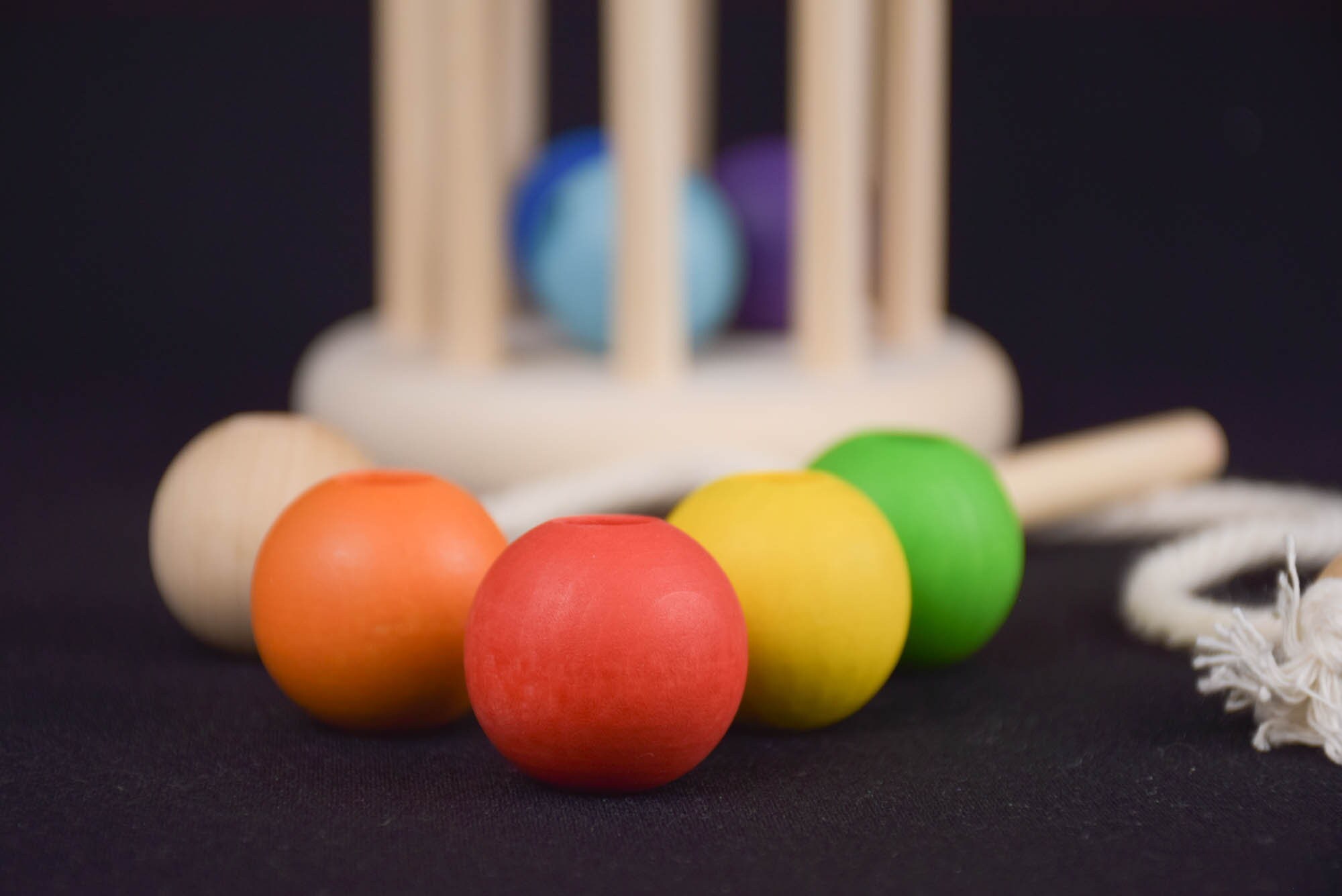 Montessori Ball Cylinder Rolling ball toy Wooden baby rattle Etsy