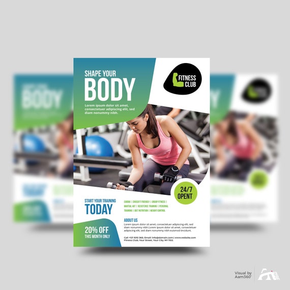 Fitness Flyer Template Gym Flyer Template Fitness & Gym Etsy Fitness Flyer Template Gym Flyer Template Fitness & Gym Etsy