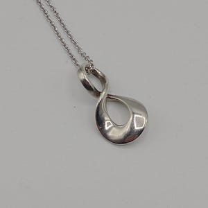 Georg Jensen, Denmark Sterling Silver Infinity Pendant and Sterling Silver Chain