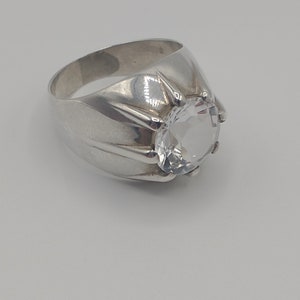 Bengt Hallberg, Koping, Sweden Silver and Rock Crystal Ring,