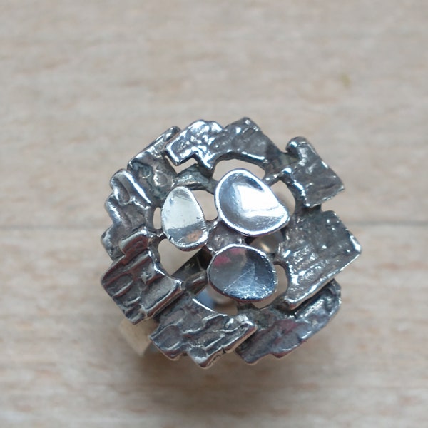 MIC Tekla, Malmo, Sweden Modernist Sterling Silver Ring