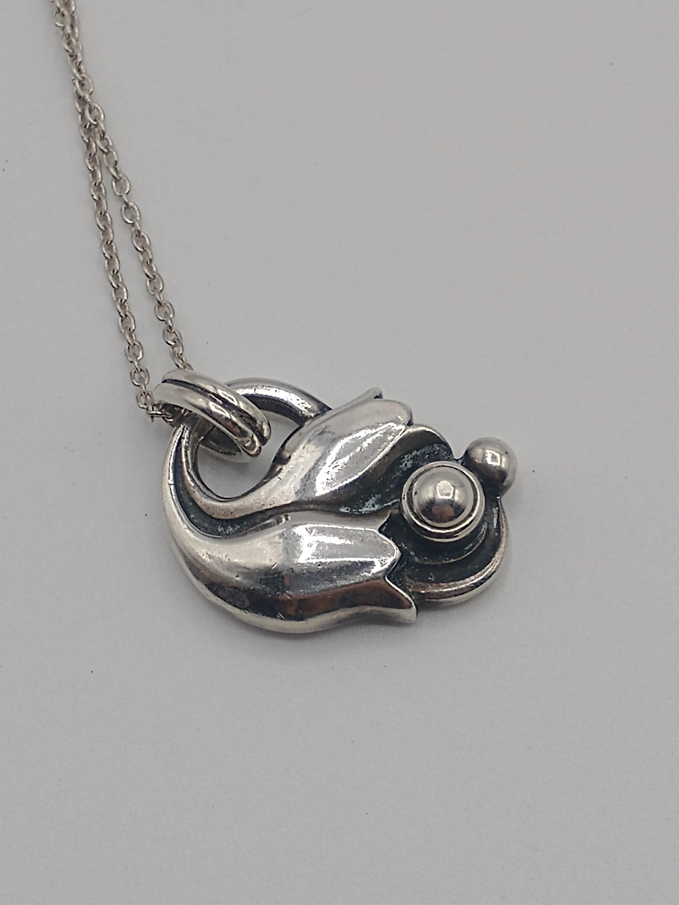 Georg Jensen, Denmark Sterling Silver Heritage Pendant, 1999