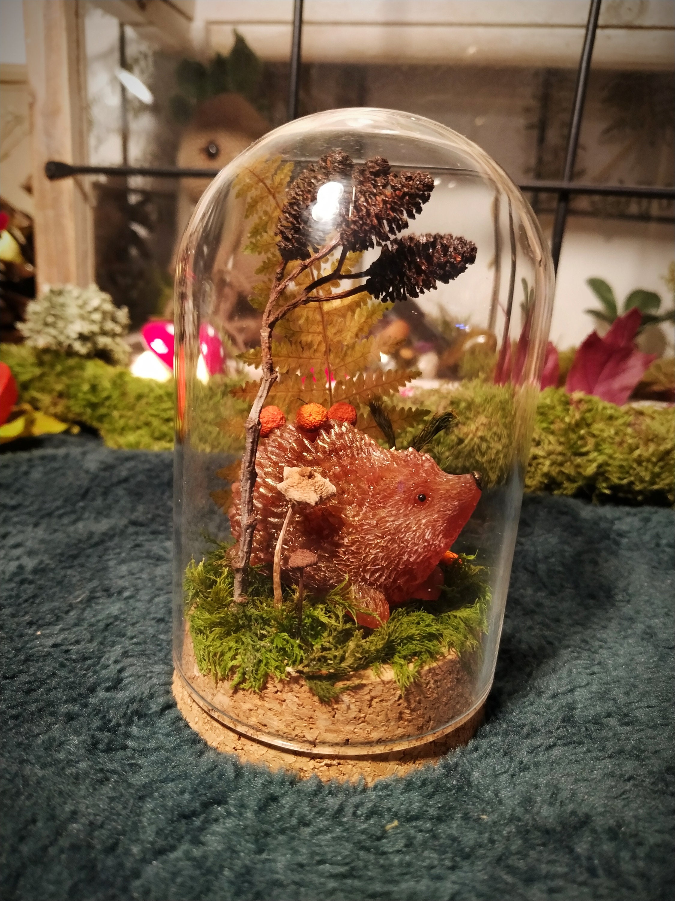 Cloche Végétale La Cueillette Du Hérisson - Collection Sous-Bois en Automne