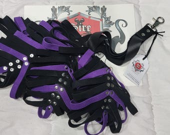 FACLT6143-01 84 Suede looped tails Black_AcidPurple