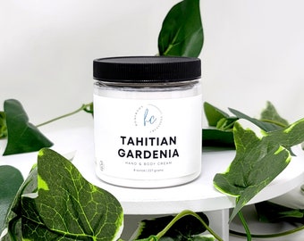Tahitian Gardenia Lotion | Floral Scented Hand & Body Cream made with Lanolin, Allantoin, Aloe Vera | Non-Greasy Moisturizer