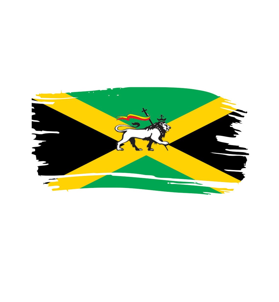 Jamaica Flag Decal Bumper Sticker Etsy