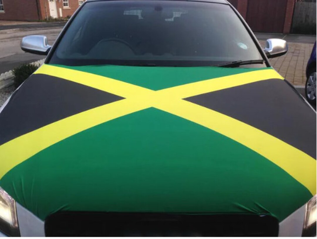 Jamaica Flag Car Hood Cover Etsy