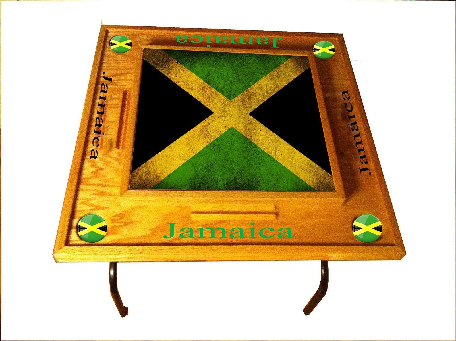 Vintage Jamaica Flag Domino Table Etsy