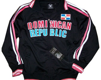 DOMINICAN REPUBLIC National Pride Soccer Track Jacket Black- GHAST