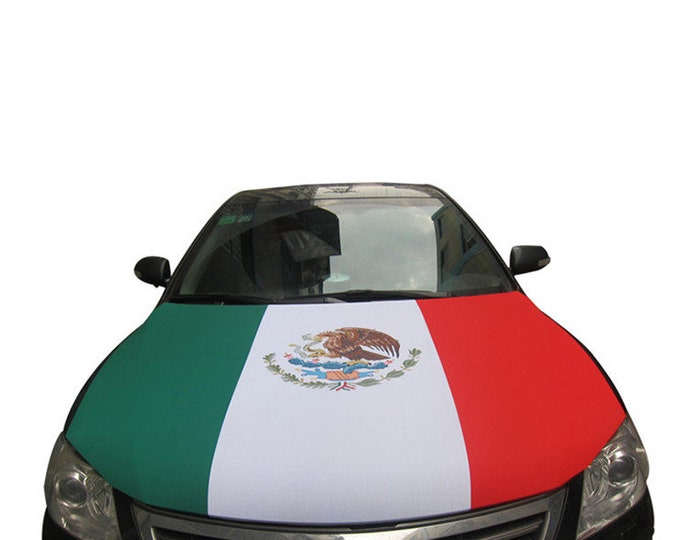 Mexico Flag Car Hood Cover 3.3X5FT 100 Polyesterelastic Etsy
