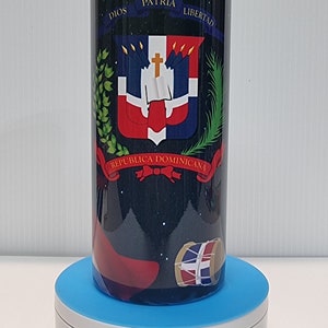 Dominican Republic Flag -symbols Personalized Tumbler 20oz (metal straw included)