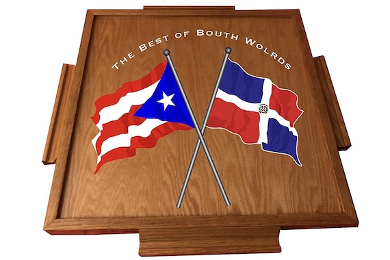 Dominican Republic & Puerto Rico Flag Domino Table Top - Etsy
