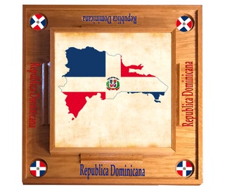 Dominican Republic Map Domino Table full