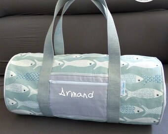 Pisces children's duffel bag - customizable first name