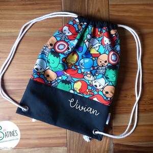 Rucksack Rutschen wasserdicht Superhero - anpassbarer Vorname - Strandpool